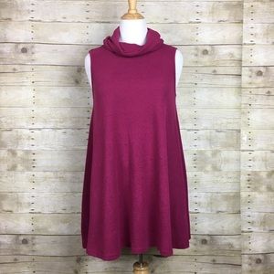 Aryeh Pink Sleeveless Cowl Neck Tunic Sz. L